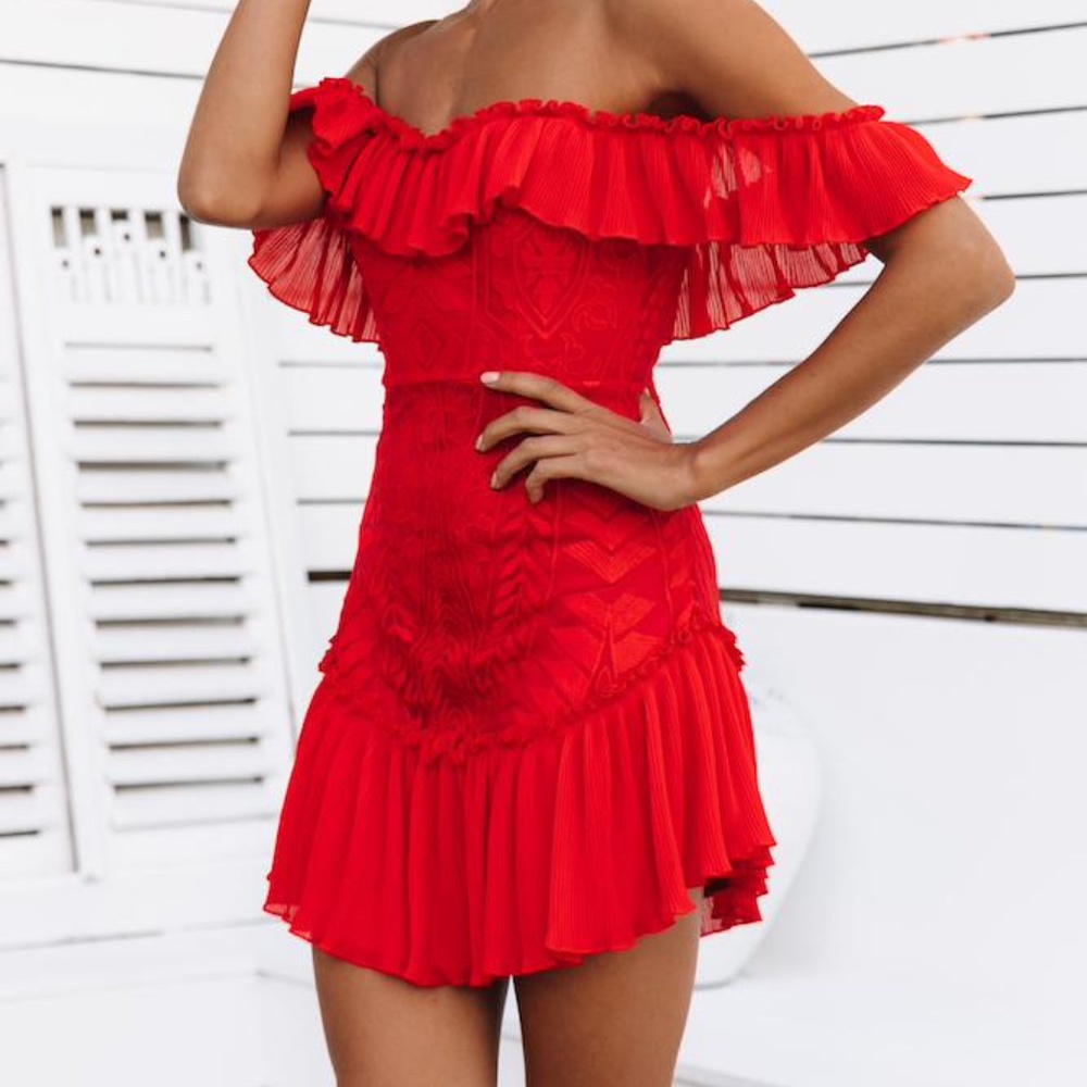 Something To Be Said Dress Red Hello Molly